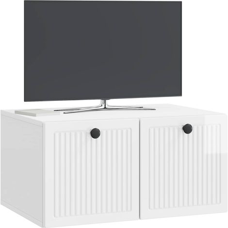 Maison Exclusive - Wandmontierter TV-Schrank Hochglanz Weiß 59,5