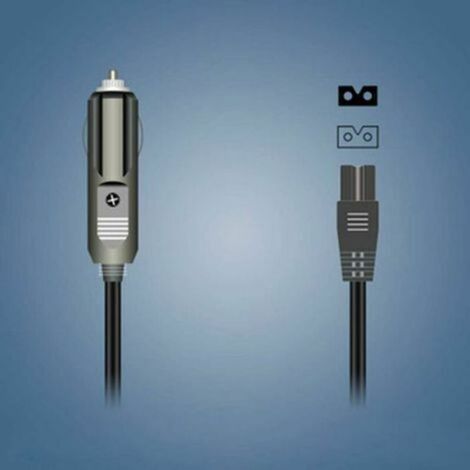 Câble extension chargeur voiture 12V CC 2m mini frigo cigarette glacière équipement portable 2 broches (1/4)