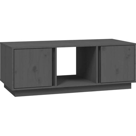 Maison Exclusive - Couchtisch Grau 110x50x40 cm Massivholz Kiefer (1/5)