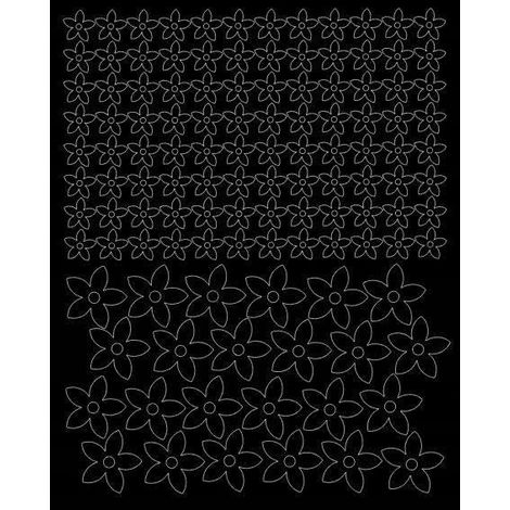 Aufkleber für Fahrradhelme, Blumenmotiv, 120 Stück, matt schwarz