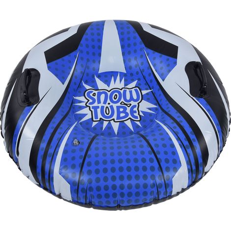 Toboggan gonflable PVC adulte avec poignée, tube pour ski et glisse hiver, étanche et portable pour activités extérieures.