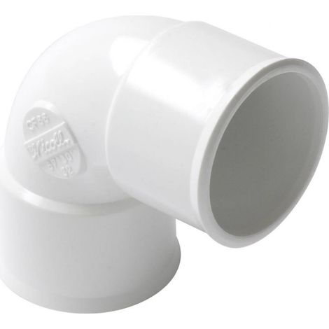 Gomito a 90° in PVC bianco FF 32mm