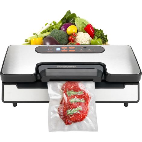 Machine de mise sous vide 90 kPa avec sachets inclus, conservation fraîcheur aliments, scellage étanche pratique. (1/5)