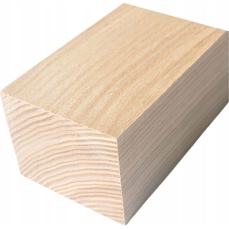 Pied de meuble bois frêne massif, tasseau raboté, 55 x 45 mm, hauteur 10 cm