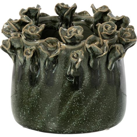 Cache-Pot Roses en Céramique "Amaury" 18cm Multicolore (1/4)