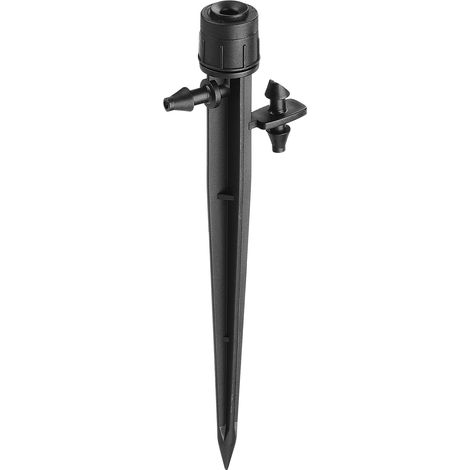 Arroseur goutte à goutte Lot de 50 Émetteur micro-aspersion 360° Piquet sol Plastique noir Réglable 13cm Jardin Pot (1/5)