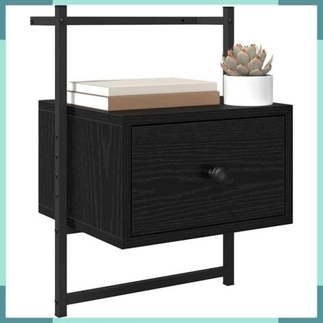 882167 Cabinet de chevet Chêne noir 35 x 30 x 51 cm Bois d'ingénierie (1/5)