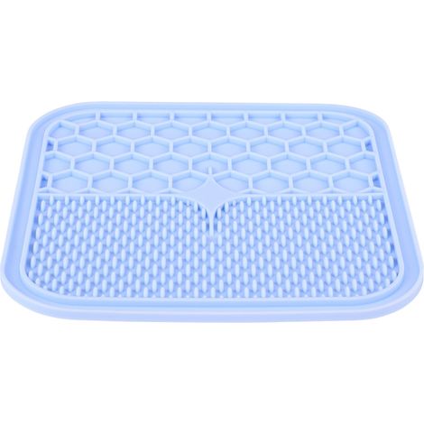 Tapis à lécher L silicone ventouse 30 x 30 cm bleu pour chien - zolux (1/3)