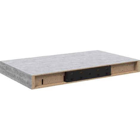 Maison Exclusive - Schweberegal Betongrau 40x23,5x3,8 cm MDF (1/5)