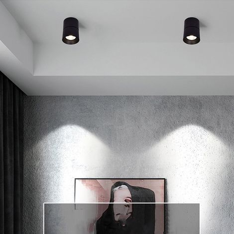 Applique LED 30W Alluminio Circolare Nero New Onuba 4000K Bianco Naturale