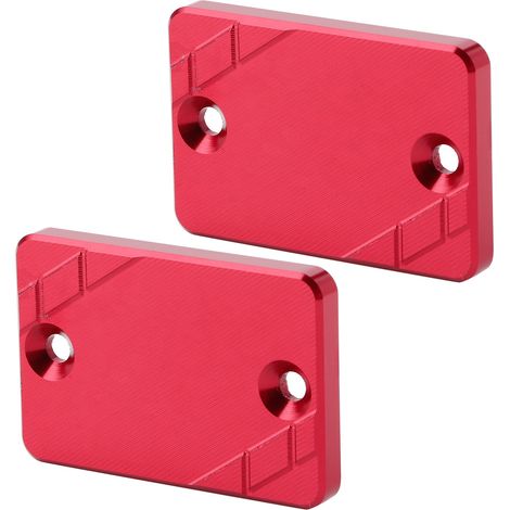 Bouchons de réservoir de liquide de frein avant et arrière pour Honda CB300F, CBR500R, CB500F et CB500X (lot de 2, rouge) (1/5)