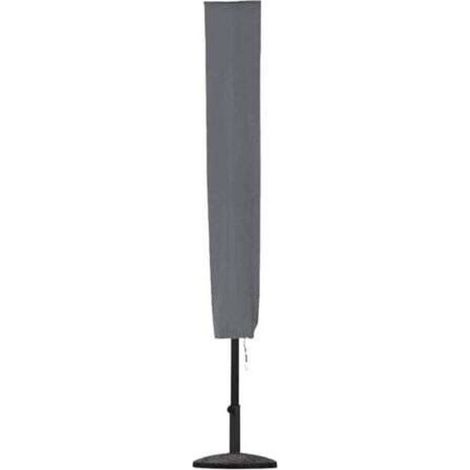 Housse de parasol jardin 153 x 30 x 30 cm – Tissu Oxford 600D imperméable avec revêtement PVC, couleur gris (1/5)