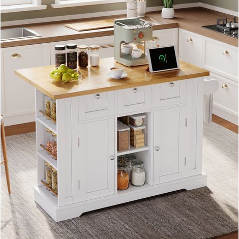 Küchentisch Esstisch Ausziehbar 132cm Weiß OKMYHOME (1/5)