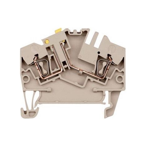 Bloc de jonction de test sectionnable beige pour cable 2,5mm² max raccordement à ressort ztr 2.5-2 WEIDMULLER 1779010000 (1/2)