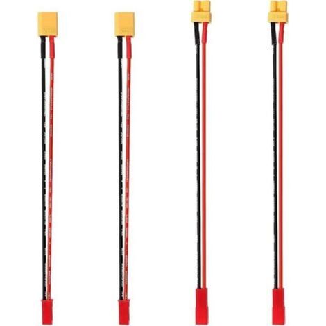 4Pcs XT30 to JST Adapter Cable, JST Connector to XT30 Plug Connector, with 15cm 20AWG Silicone Cable, for Lipo Batteries (1/5)