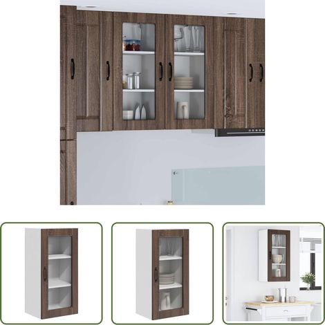 Küchenregal Holz - Küchenschrank Braun Eichen-Optik 40 x 31 x 80 cm Holzwerkstoff (1/5)