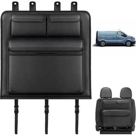 Organiseur de Coffre pour Renault Trafic, Protection de Dossier de Siège Pliable avec 3 Poches Grande Capacité, Facile À Installer Idéal pour Voyages et Quotidien,Personnalisé pour Renault Trafic (1/5)