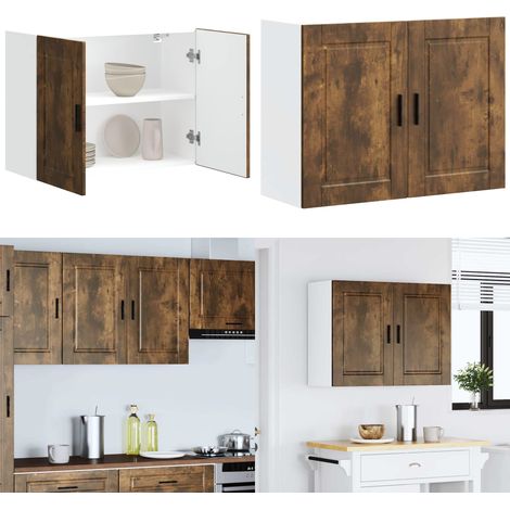 vidaXL Küchen-Hängeschrank Porto Räuchereiche Holzwerkstoff (1/5)