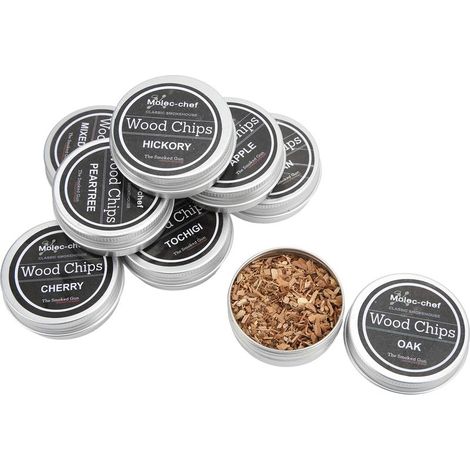 8PCS Kit à Cocktail Fumé avec Copeaux de Bois de Whisky pour Boissons Fumées (1/5)