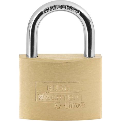 Burg Wächter 3031 Cadenas 60.00 mm fermeture différente laiton avec serrure à clé C308692 (1/3)