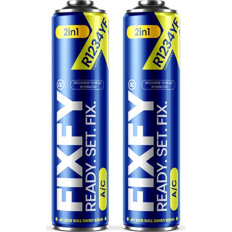 FIXFY 2in1 Klimaanlagen-Nachfüllgas 500ml - 2x GROSSE DOSE +70% R1234yf (1/5)