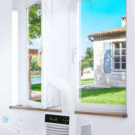 Kit Calfeutrage Climatiseur,500CM Joint de Fenetre,Kit Climatisation Fenêtre Fonctionne avec Toutes Les Unités de Climatisation Mobiles et Sèche-Linge (1/5)