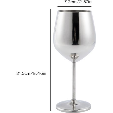 500-ml-Rotweinglas aus Edelstahl, Saftgläser, Bar- und Küchenutensilien, Partybesteck (1/5)