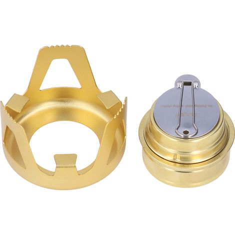 Mini réchaud de cuisine portable en laiton pour pique-nique, camping, randonnée et barbecue (1/5)