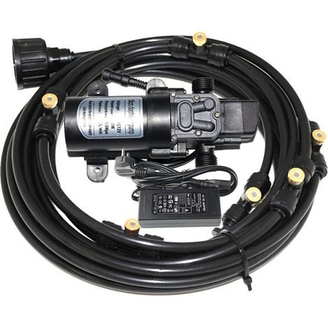 ZHIJIA PREMIUM Système de brumisation électrique 6 buses 6m 110-240V pour jardin et terrasse (1/5)
