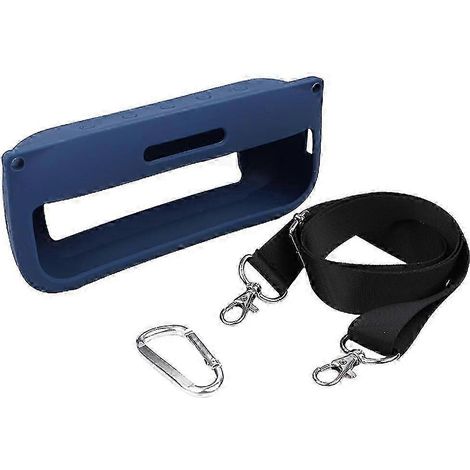 Housse de protection en silicone pour enceinte sans fil portable Soundlink Flex, pochette de transport bleue (1/5)