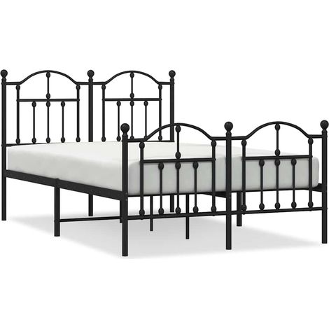 Maison Exclusive - Giroletto con Testiera e Pediera Metallo Nero 120x200 cm (1/5)