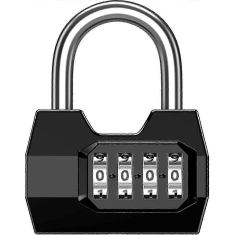 Cadenas à combinaison, cadenas à code 4 chiffres, cadenas de gym réinitialisable, étanche pour (1/4)
