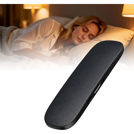 Cuscino con altoparlante a conduzione ossea, ultra sottile, non intrauricolare, ideale per chi dorme sul fianco, per i viaggi e per generare rumore bianco (nero) (1/5)