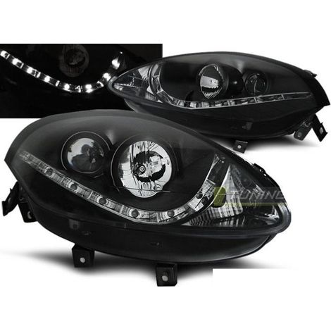 Paire de feux phares Fiat Bravo 2 07-09 Daylight led noir-27361288 (1/2)