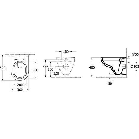 Villeroy & Boch O.novo - WC suspendu avec abattant SoftClosing, TwistFlush, DirectFlush, blanc alpin 5660CL01