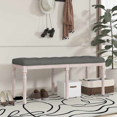 vidaXL Banc Gris foncé 110x40x49 cm Tissu (1/5)