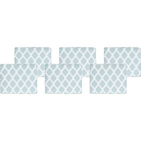 Set of 6 Garden Chair Cushions TOLVE 39 x 31 cm Mint Green (1/5)