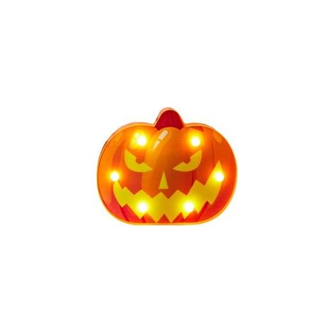 Décoration Halloween lumineuse LED citrouille, ensemble de trois, boîte à piles, cordon décoratif – (1/4)