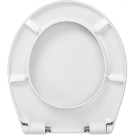 Les rois des sièges de toilettes Abattant WC Nova Top Pico - Blanc - Duroplast - Antibactérien et silencieux