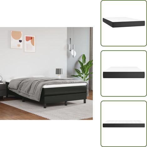 Materasso per sonno - vidaXL Materasso a Molle Insacchettate Rigidità Media Nero 120x200x20cm in Similpelle - Materasso con supporto medio-duro
