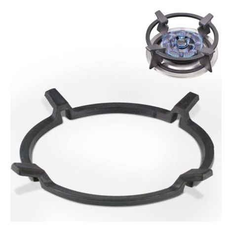 BUNTHAUS Wok Pfannenständer à partir de la Fonte, de l'Universel Wokständer, Gaz Wok-Adaptateur pour Gusseisenpfanne, antidérapant, noir, pour le Graveur, Cuisinière à gaz, Cuisinière
