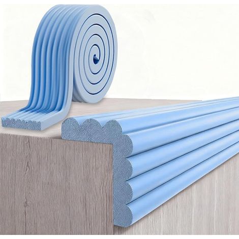 Foam Edge Protector, Table Corner Protector, Self Adhesive Edge Protector for Bed, Window Sill and Desk, Furniture (Beige, 2M X 8cm) (1/5)