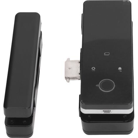 Verrou intelligent à empreinte digitale étanche, multifonctionnel avec mot de passe, carte IC et contrôle par APP pour porte en verre ou bois de bureau (1/5)