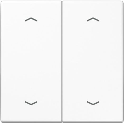 BOUTON POUSSOIR DOUBLE VOLET LS, BLANC ALPIN (RÉFÉRENCE : JUNG LS102PWW)