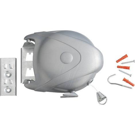 WENKO Stendibiancheria esterno retrattile, asciugabiancheria da muro, Jumbo, L15m (1/7)