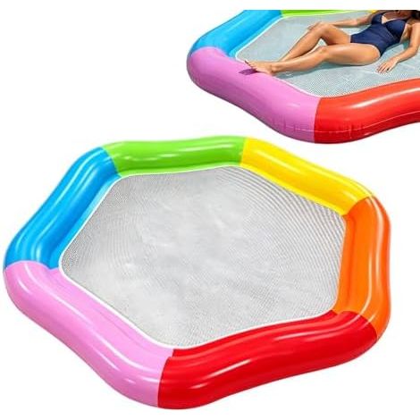 Fauteuil gonflable de piscine, grand modèle 2 places, étanche, portable Fauteuil flottant en forme de selle, idéal pour la plage, les lacs, les rivières, le jardin, l'hôtel, les parcs aquatiques et l (1/5)