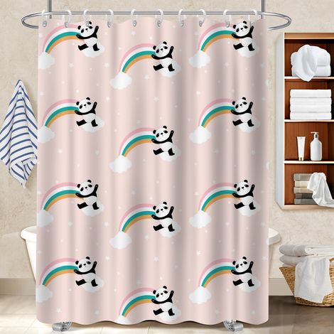 Rideau douche polyester 180x180 avec œillets housse de baignoire pour les fêtes de fin d’année (1/5)