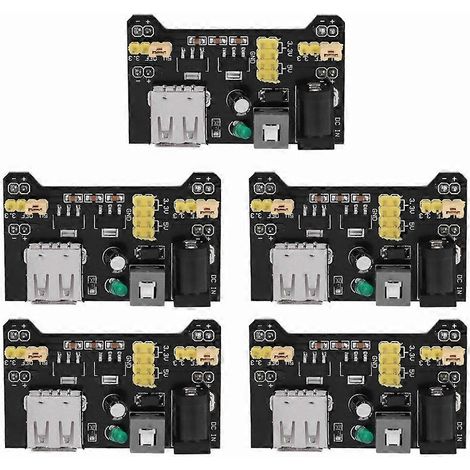 5 Stück 5V/3,3V Netzteilplatine, dediziertes Leistungsmodul für Steckbretter