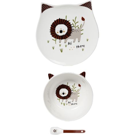 Table Passion - Service enfant 3 pièces Lion (1/2)