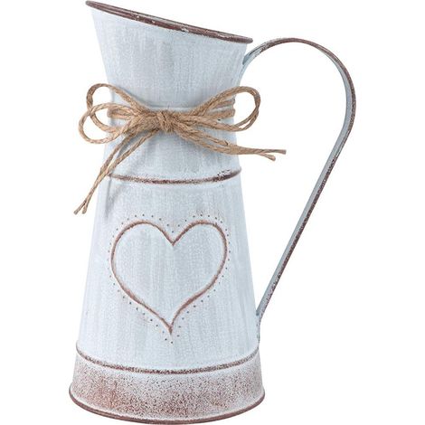 Vase à fleurs vintage en fer forgé, pot de fleurs rustique, seau à fleurs pour balcon, salon ou table. Décoration (1/5)